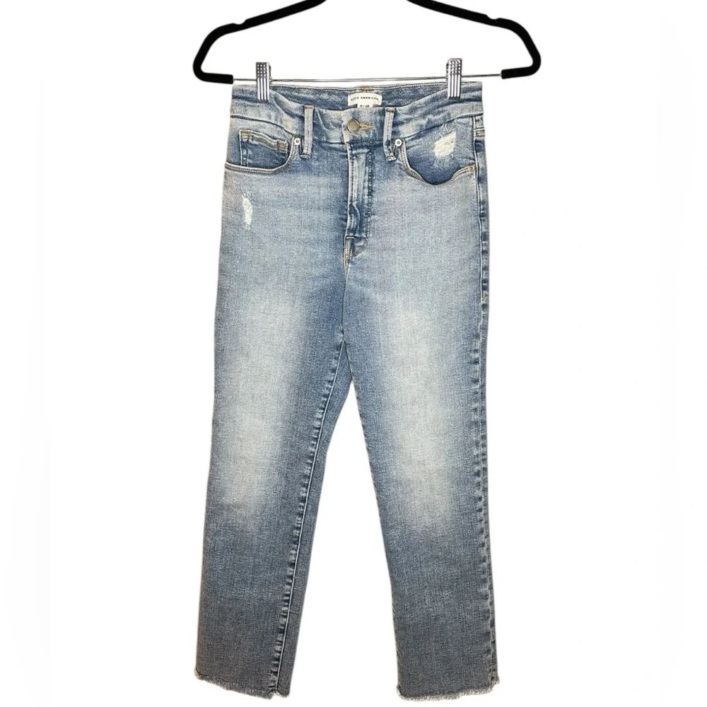 NWOT Good American Good Less‎ Straight Leg Jeans